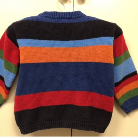 Crewcuts XS Long Sleeve Striped Cotton Sweater - Picture 2 of 8